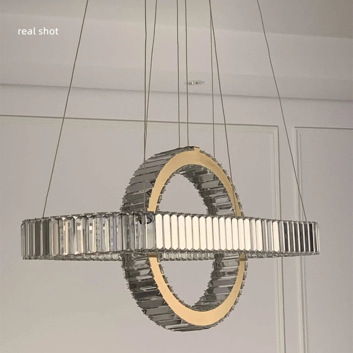 Oval Chrome Gold Steel LED Dimmable Pendant Lights