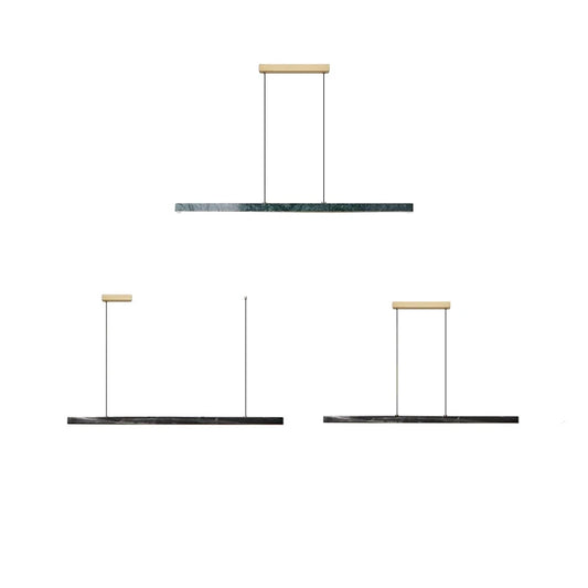 Marble Collection Vintage Green LED Hanging Lamps Chandelier