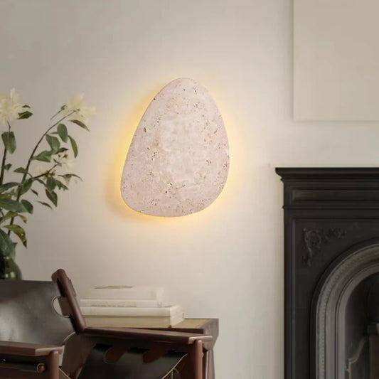 Irregular Natural Stone LED Wall Light Indoor