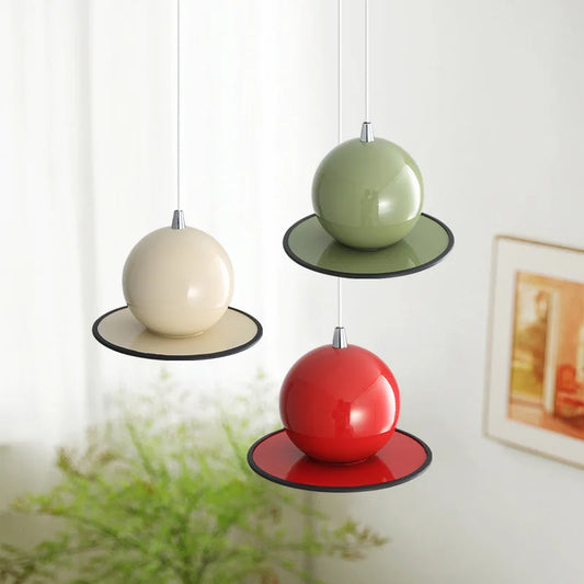 Novelty Red Green Beige Metal Pendant Light