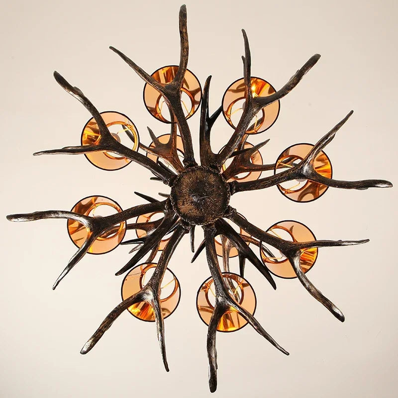 Retro Antlers LED Chandelier Table