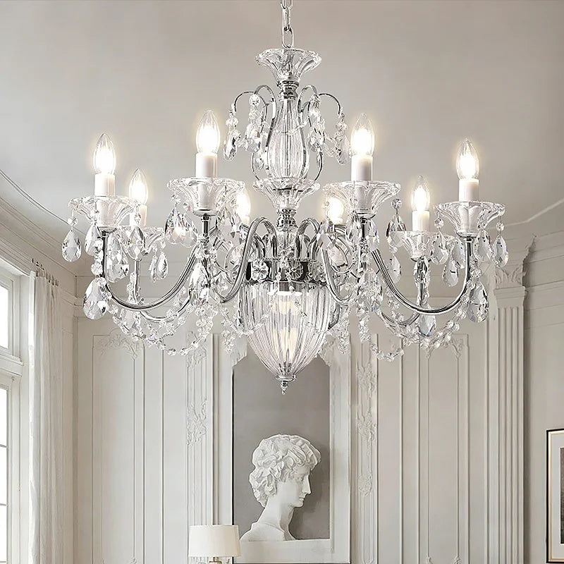 French Chandelier Europe Villa Candle E14 Pendant