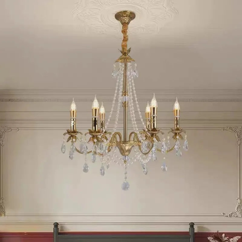 American Candle E14 Chandelier Living Room Crystal