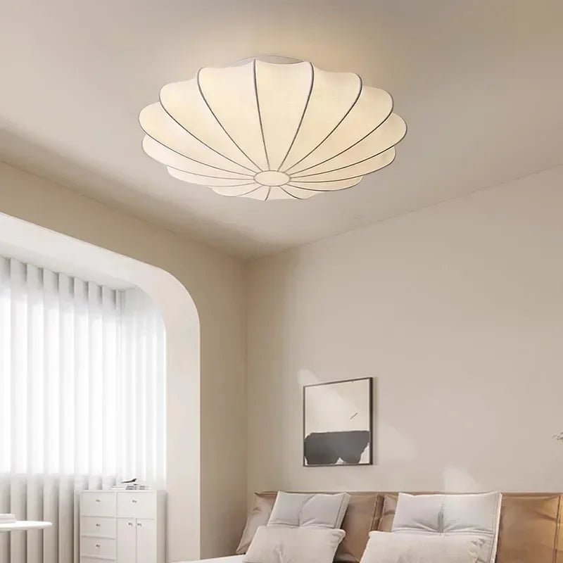 Nordic Silk E27 LED Ceiling Light Minimalism White