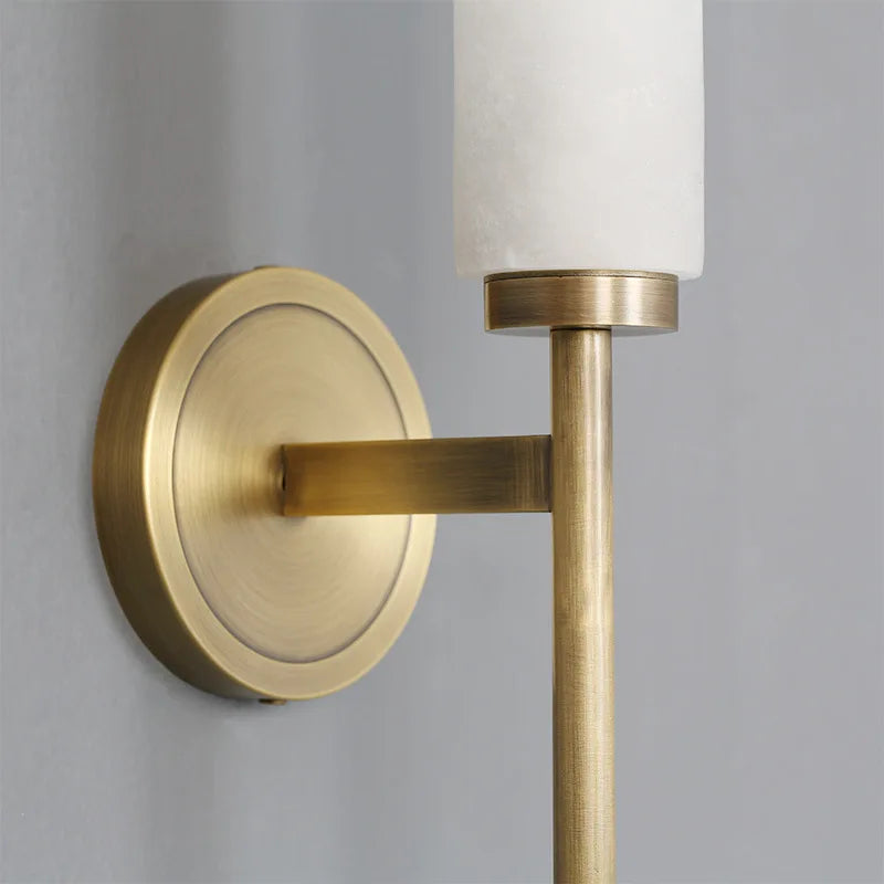 Natural Marble LED Wall Lights Black Gold Copper Foyer TV