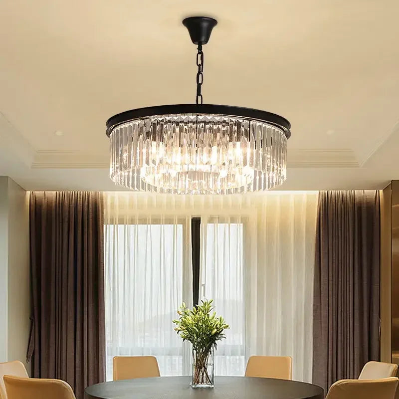 American Retro E14 Pendant Light Painted Metal LED Lamp K9