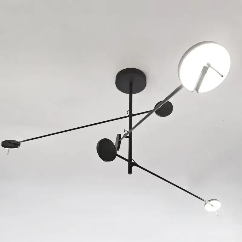 Creative LED Chandelier Black Adjustable Indoor
