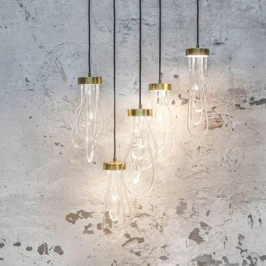 Novelty LED Pendant Light Transparent Acrylic Hanging Lamp