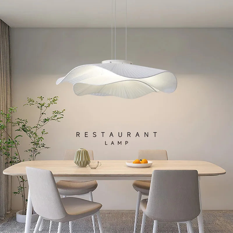 Nordic Fabric LED Ceiling Light Bedroom Minimalism White