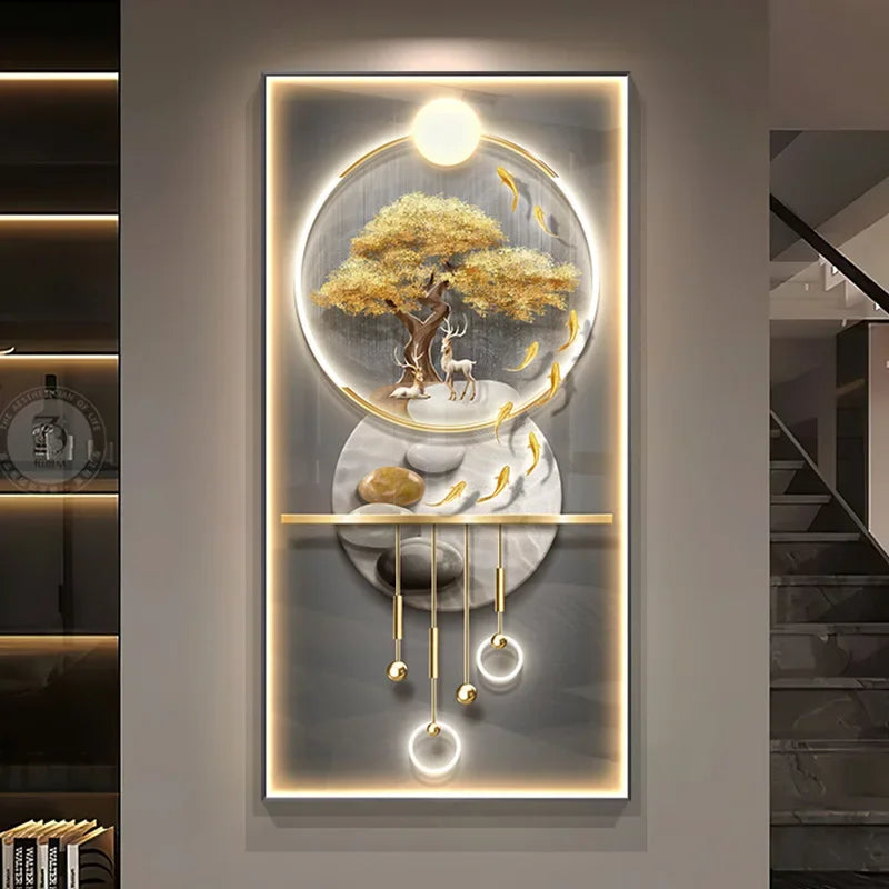 Corridor Decorative Wall Lamp LED Elk Crystal Porcelain