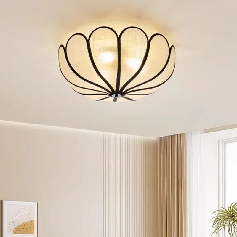 Nordic E27 Wabi Sabi Ceiling Lamp Bedroom Romantic Light