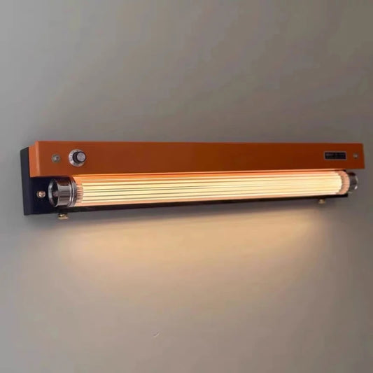 Art Design LED Wall Lamp Switch Dimming Orange Black Metal