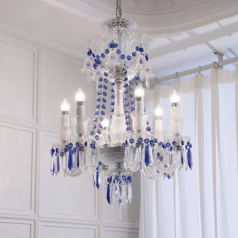 French White Candle E14 LED Chandelier Living Room K9