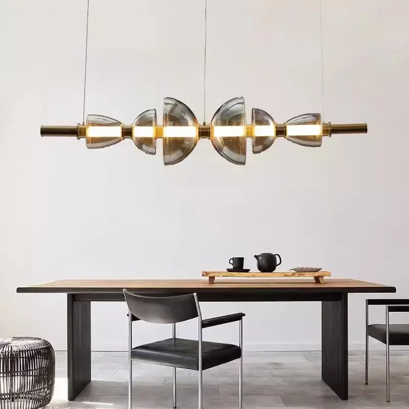 Glass LED Pendant Lights Minimalist Restaurant Chandeliers