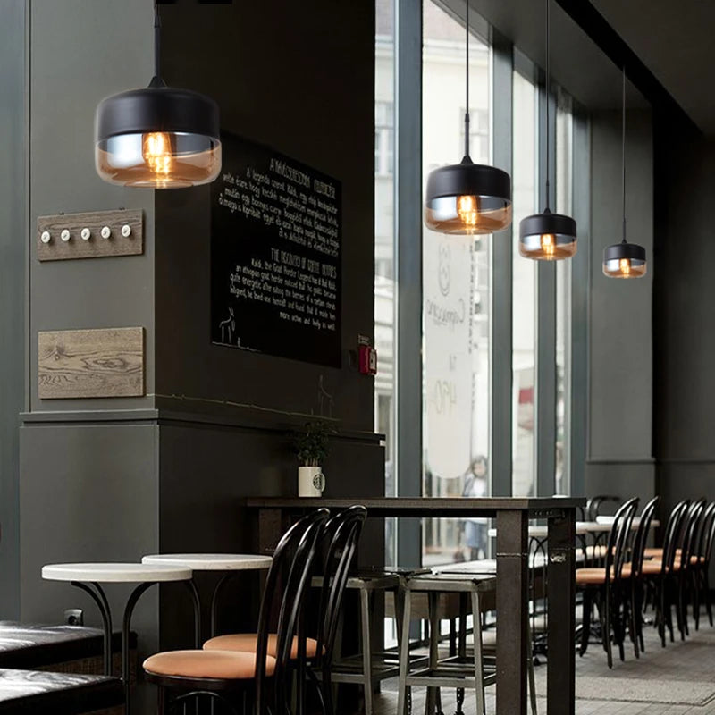 Nordic Pendant Lamp Glass Hanging LED Light