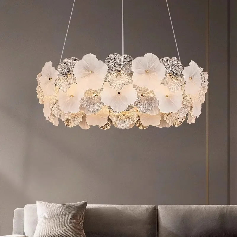Glass Flower LED Chandeliers