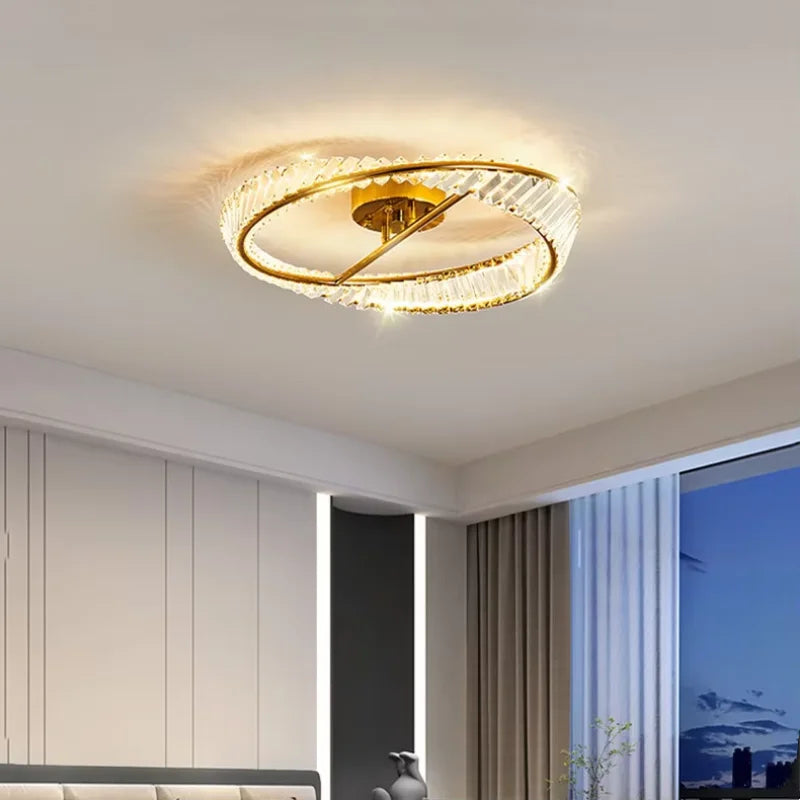 Irregular Plated Gold Metal LED Dimmable Ceiling Light K9