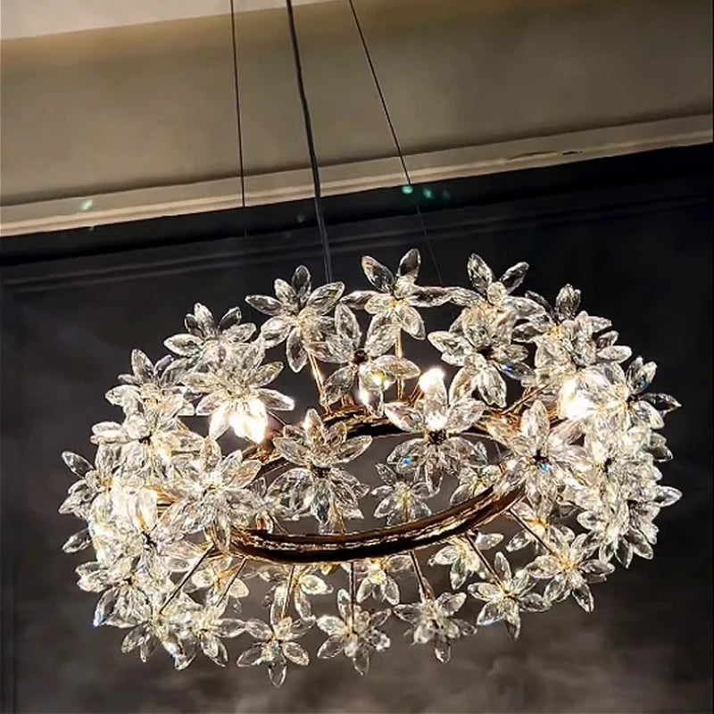 Living Room Crystal Chandelier Light Atmosphere Advanced