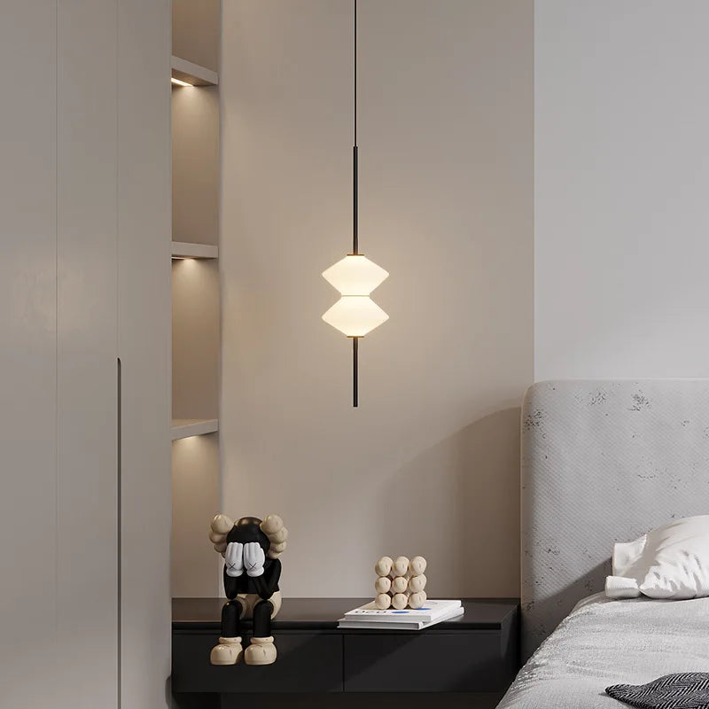 White Glass LED Pendant Lamp