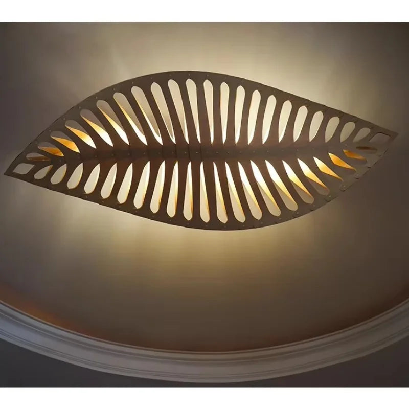Nordic Wood Fish Bone LED Pendant