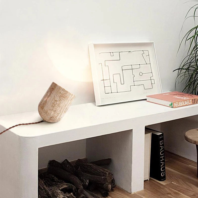 Novelty Creative Natural Stone Table Light E27 Bulb