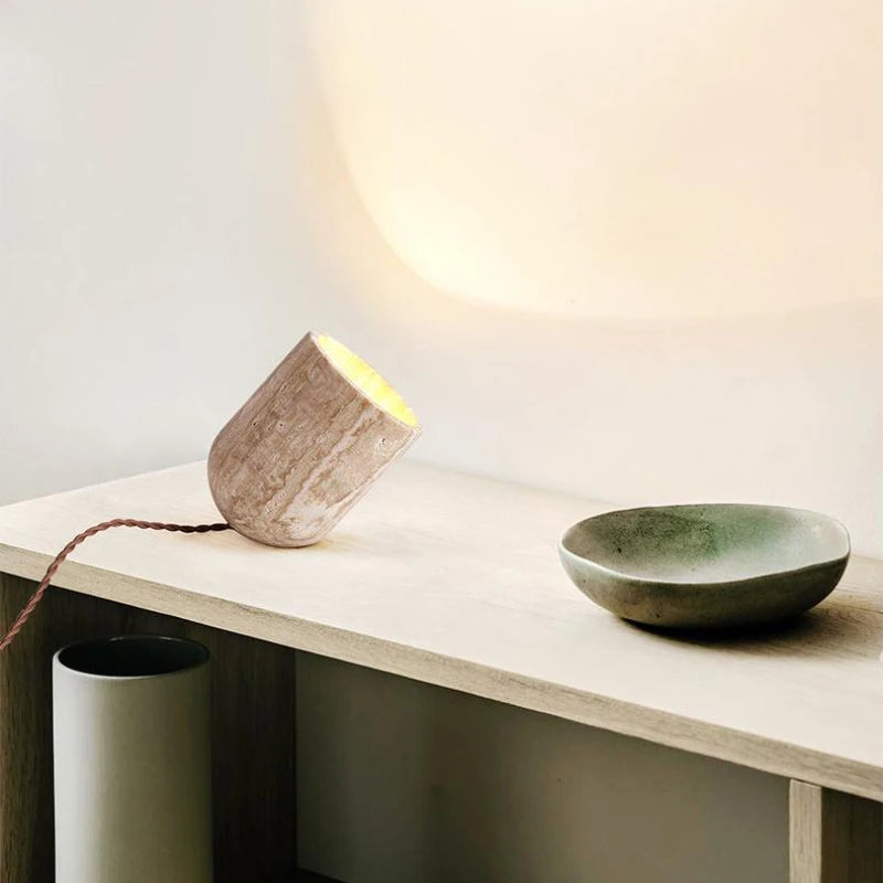 Novelty Creative Natural Stone Table Light E27 Bulb