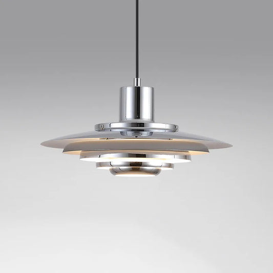 White Silver Aluminium E27 Pendant Lights