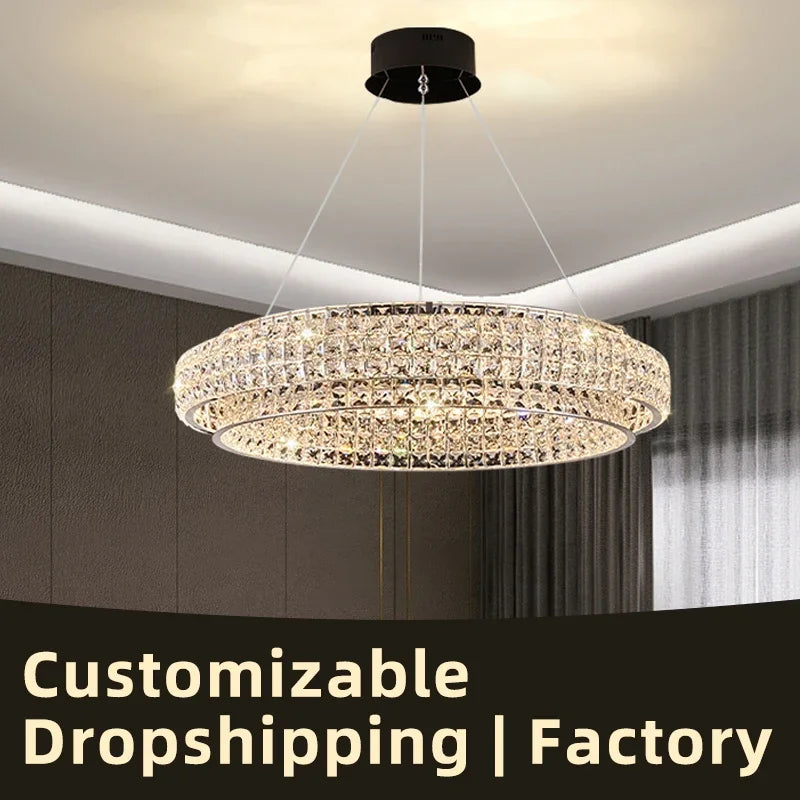 Branch K9 Crystal Chandeliers Living Room Pendant Light