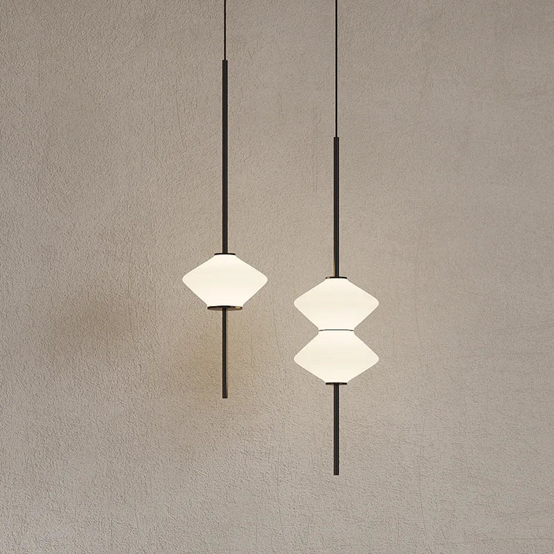 White Glass LED Pendant