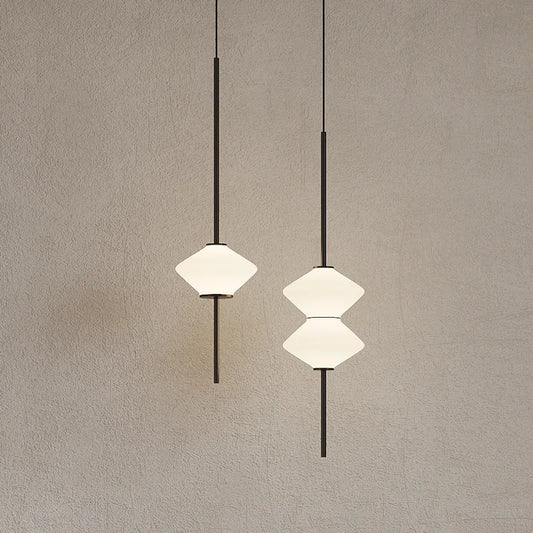White Glass LED Pendant