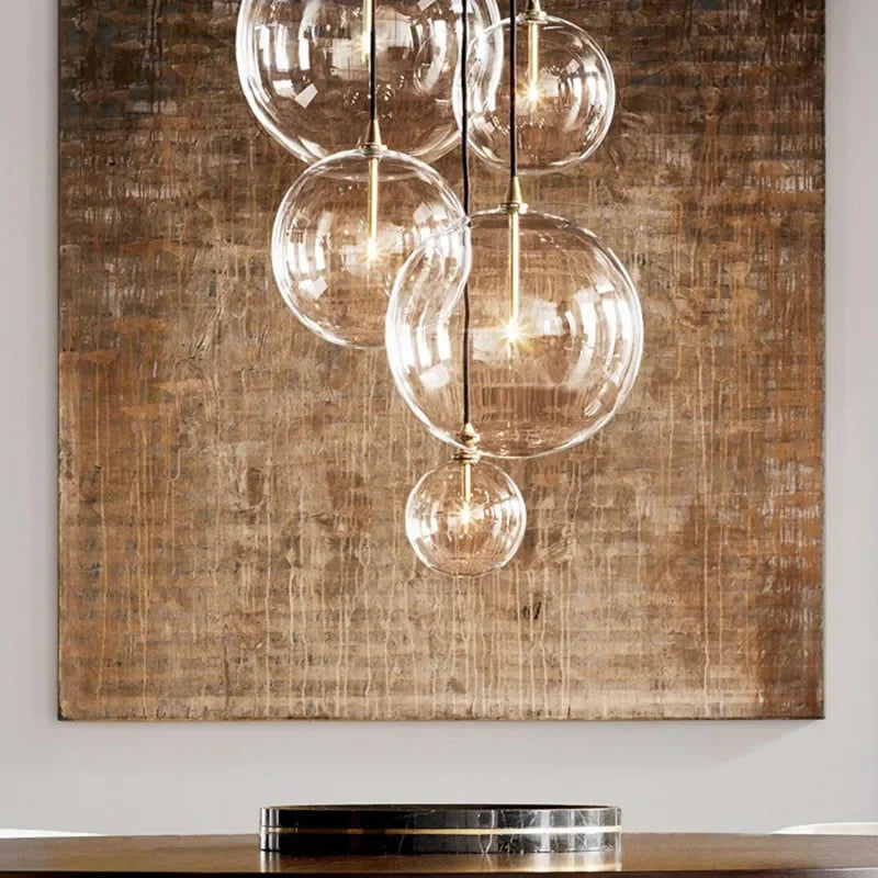 1 Light Clear Glass Globe LED G4 Luminaires Pendant Lights