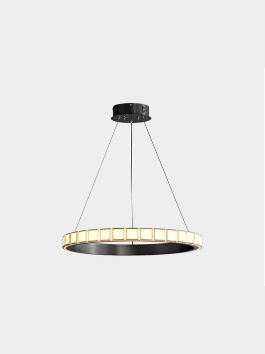 LED Chandelier Light Round Rings Study Dining Room Island