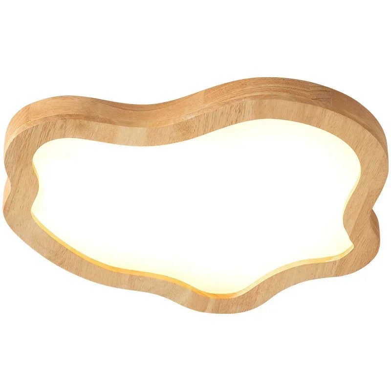 LED Ceiling Light Wood Grain Golden Pendant Lamp Nordic