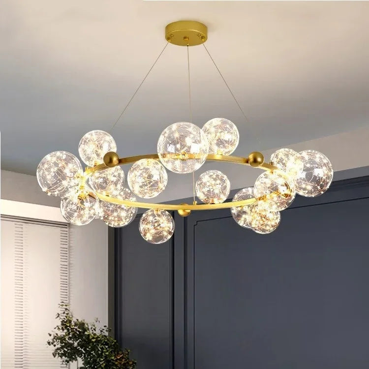 Dining Room LED Dimmable Pendant Lights Straight Metal
