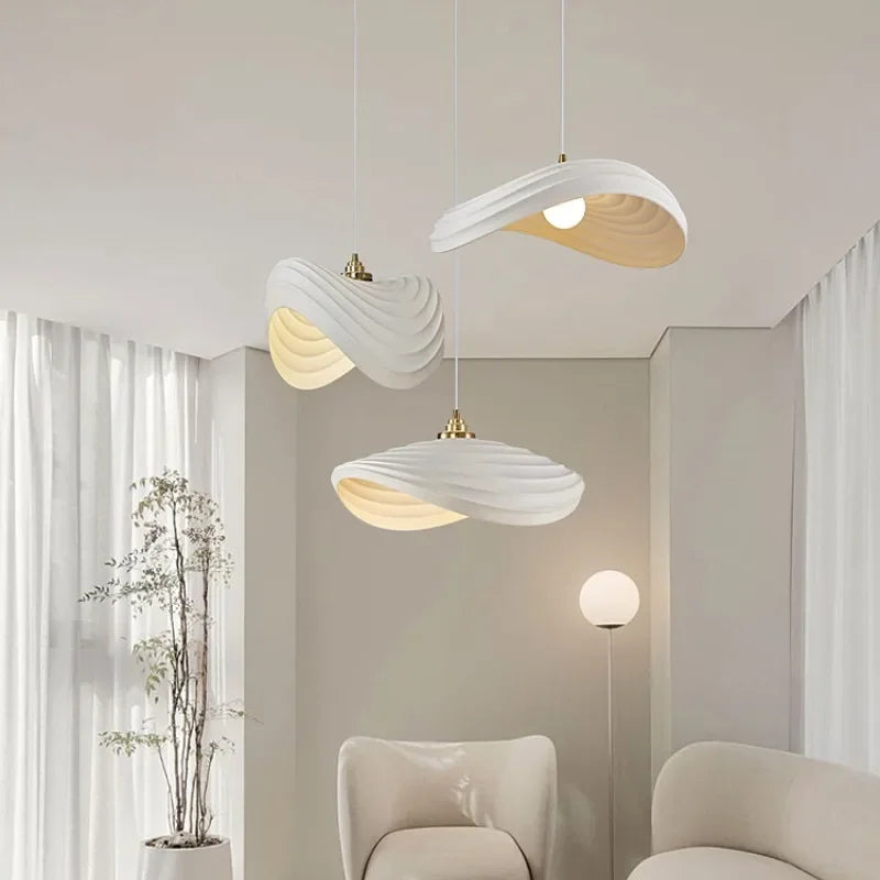 Dining Room E27 LED Pendant Lights Nordic Bar Wabi Sabi