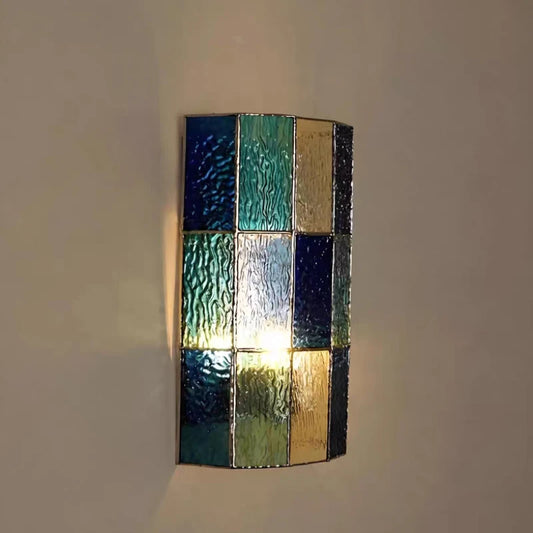 Blue Orange Clear Glass Wall Light Art G9 Bulb Indoor Sconce