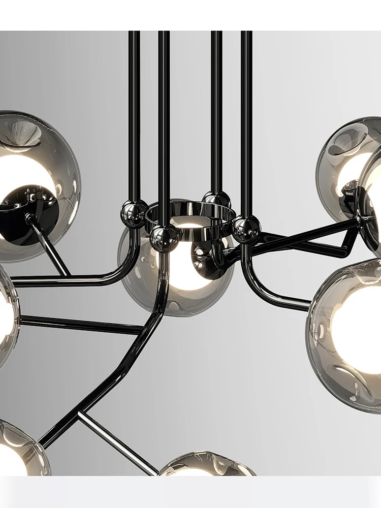 Black LED Living Room Chandelier