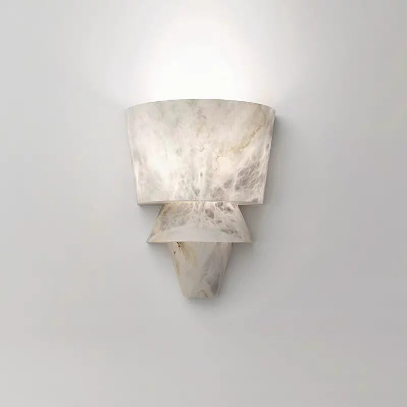 Italian Art Real Marble Wall Light G4 Bulb Home Sconce