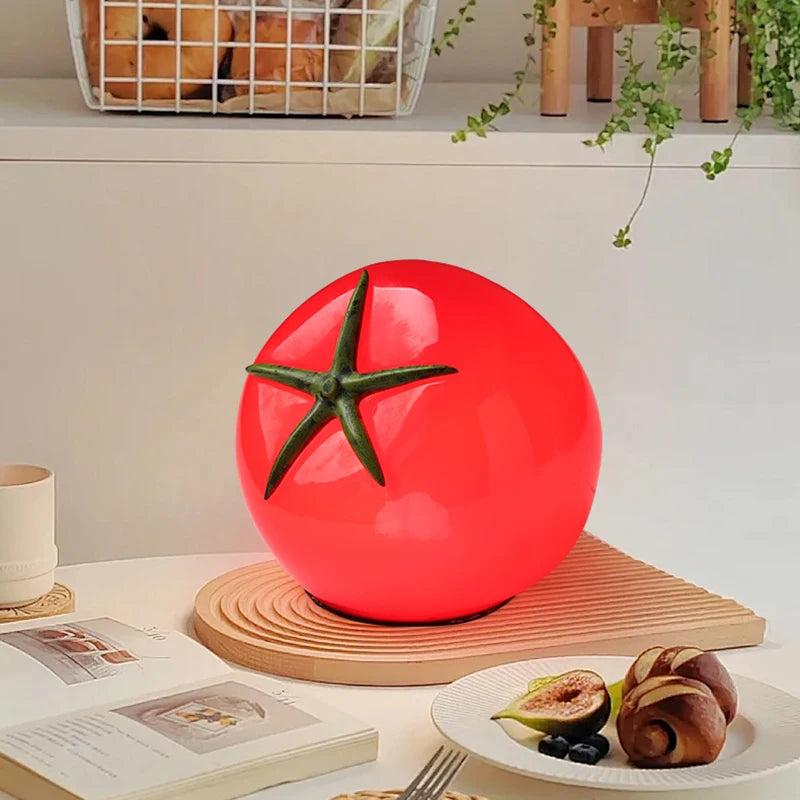 Red Resin Tomato Table Lamp Lovely Home Atmosphere