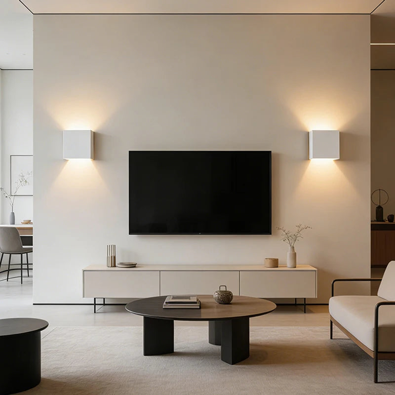 White Gypsum LED Wall Lamp Atmosphere Sconce