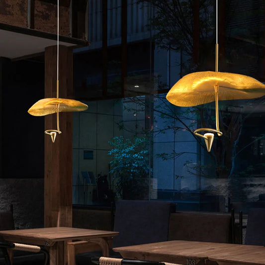 Art LED Chandeliers 20 25 30 35CM Copper