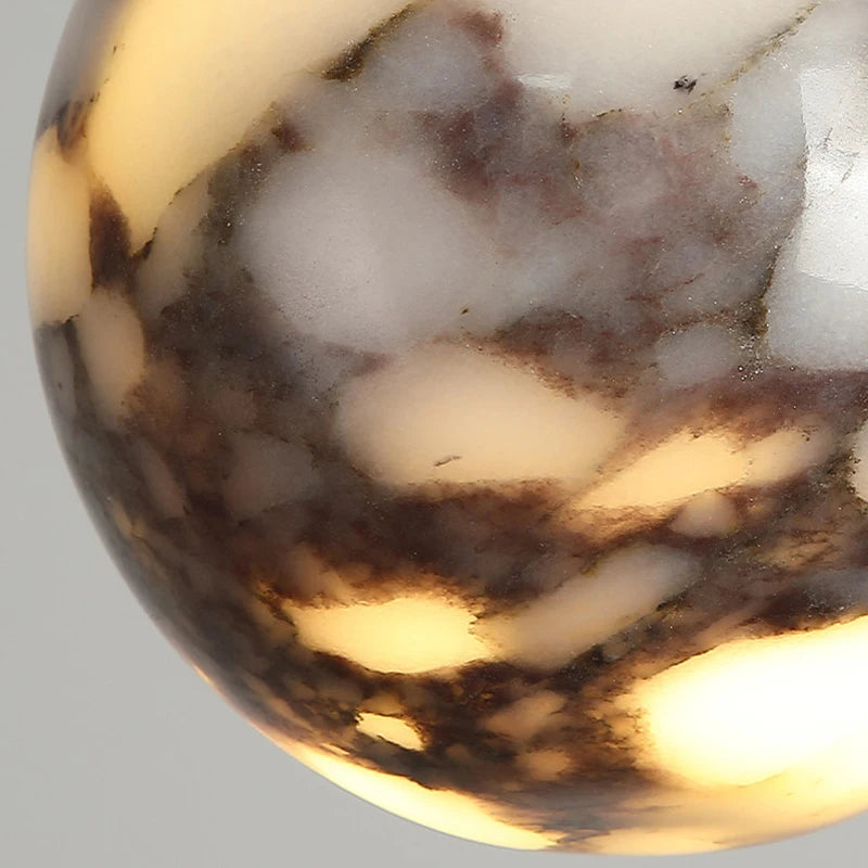 Natural Marble Ball Wall Lamp G9 Bulb Personalized