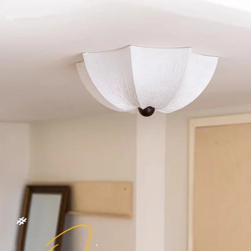 Nordic Wabi Sabi Fabric Ceiling Lights Living Room Cloth