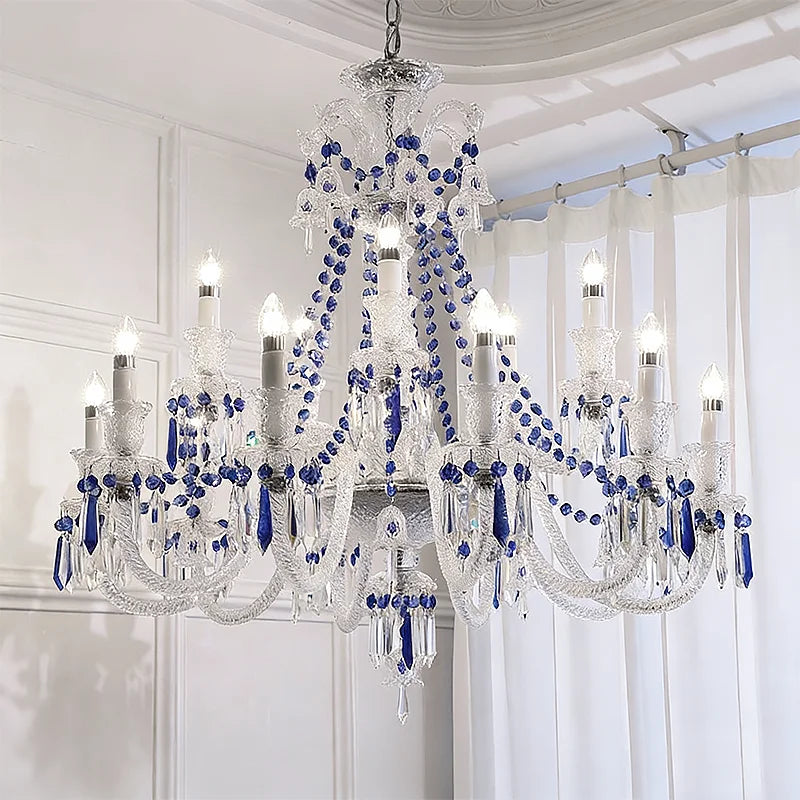 French White Candle E14 LED Chandelier Living Room K9
