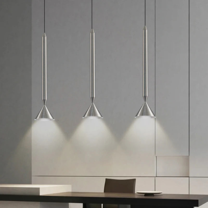 Black Silver Aluminum Wire Length Pendant Lights