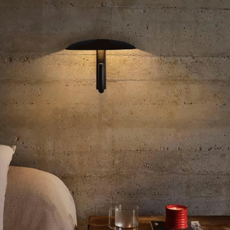 Black Orange Beige Metal Wall Light Switch 3000K Mushroom