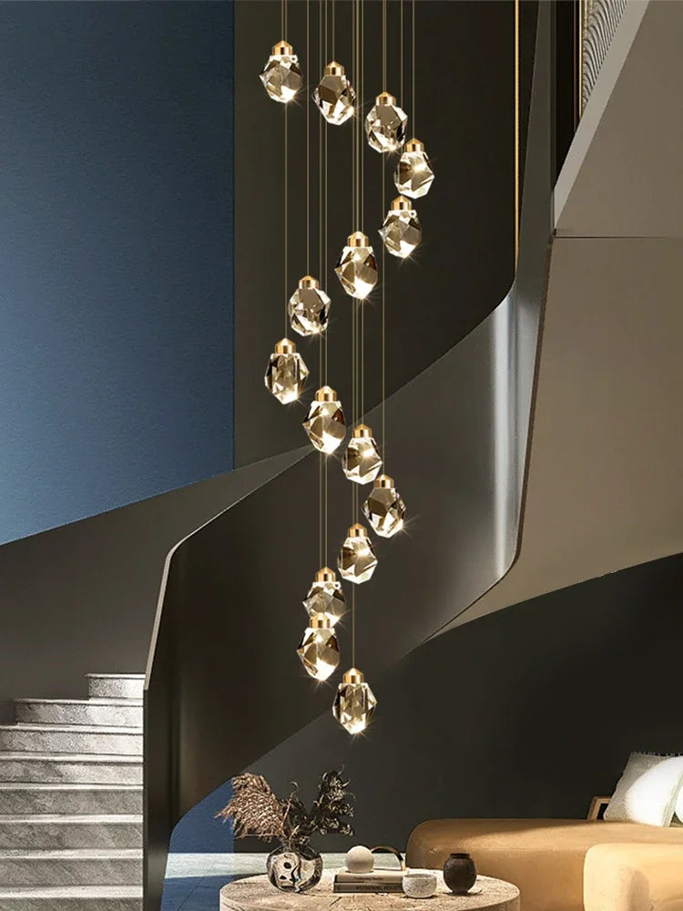 Nordic Crystal Chandelier Living Room Villa Ceiling