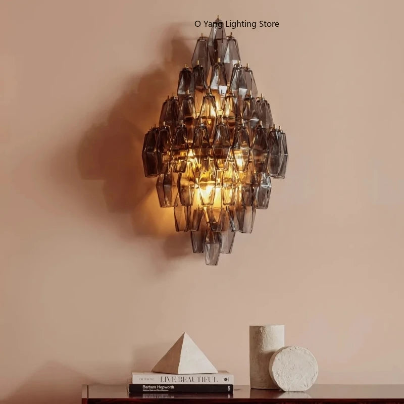 Amber Glass Wall Lamp