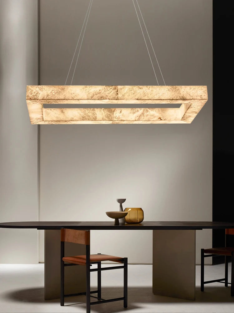 Dimmable LED Square Gold Chrome Black Pendant Light
