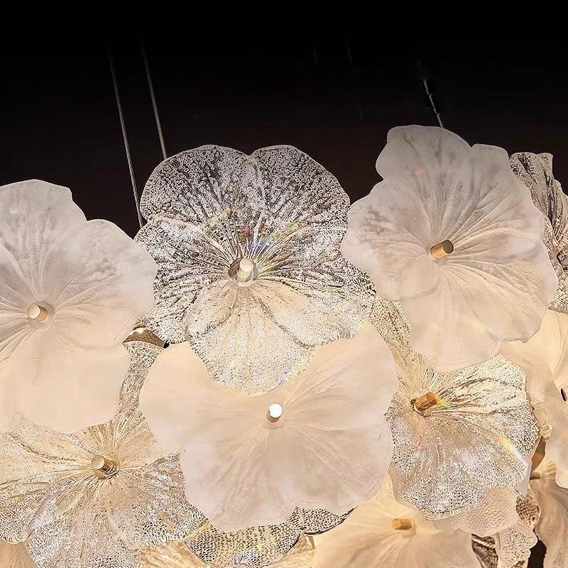 Glass Flower LED Chandeliers